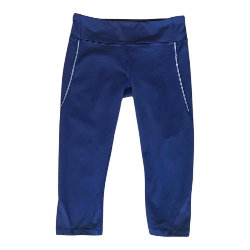 Lululemon Blue On Track Crop Leggings 19" Hero Blue Women size 8